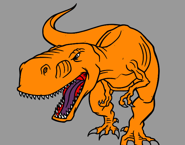 Dibujo Tiranosaurio Rex enfadado pintado por pokemona