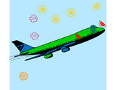 Dibujo Avión en el aire pintado por Hugo2012