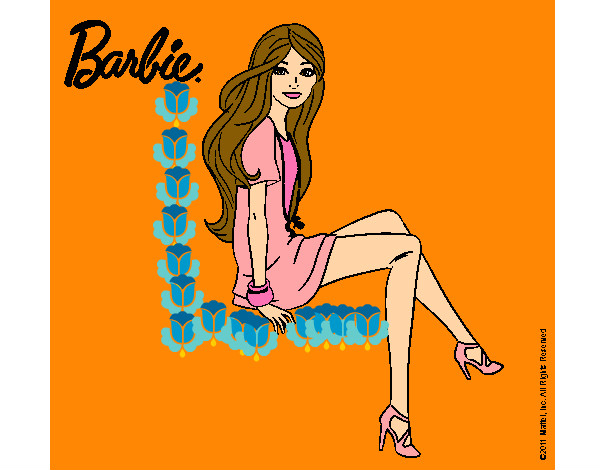 Dibujo Barbie sentada pintado por jessy15935