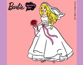 Dibujo Barbie vestida de novia pintado por ariani17
