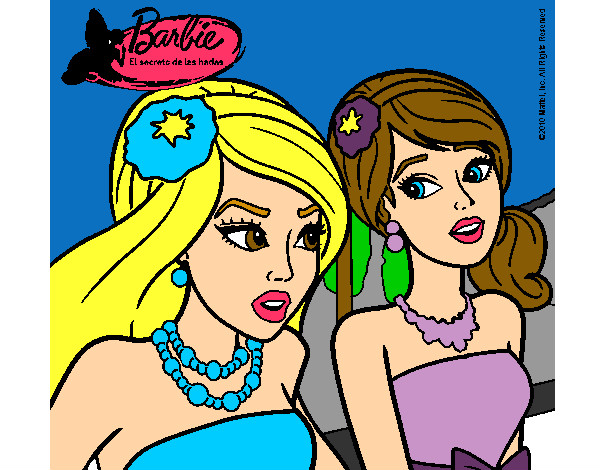 Dibujo Barbie y su amiga 1 pintado por Gisselle09