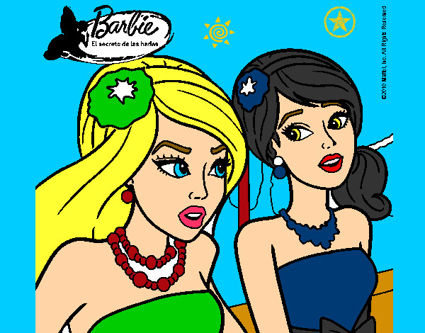 Dibujo Barbie y su amiga 1 pintado por mary8cruz