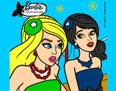 Dibujo Barbie y su amiga 1 pintado por mary8cruz