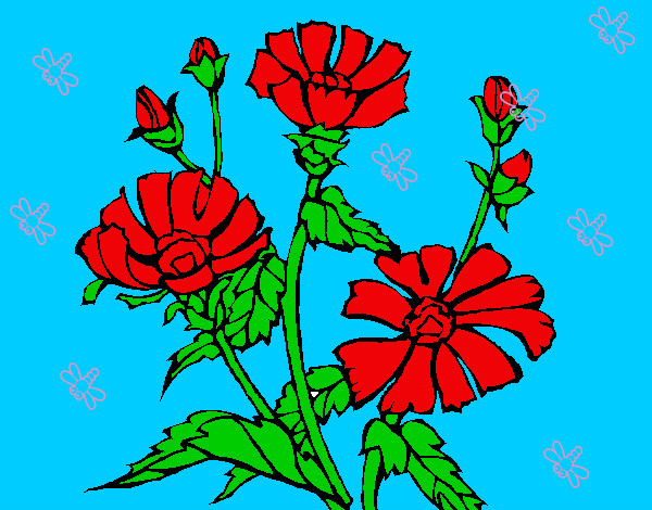 Dibujo Conjunto floral pintado por mary8cruz
