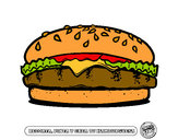 Dibujo Crea tu hamburguesa pintado por Jadeee