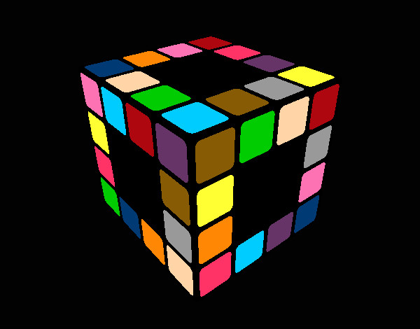 Dibujo Cubo de Rubik pintado por Anna-Ines