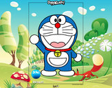 Dibujo Doraemon pintado por meyita