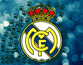 Dibujo Escudo del Real Madrid C.F. pintado por cocu
