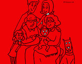 Dibujo Familia pintado por diegao