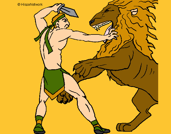 Gladiador contra león