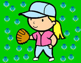 Dibujo Jugadora de béisbol pintado por Patty0015