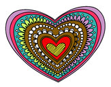 Dibujo Mandala corazón pintado por gianfer
