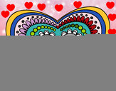 Dibujo Mandala corazón pintado por mariana200