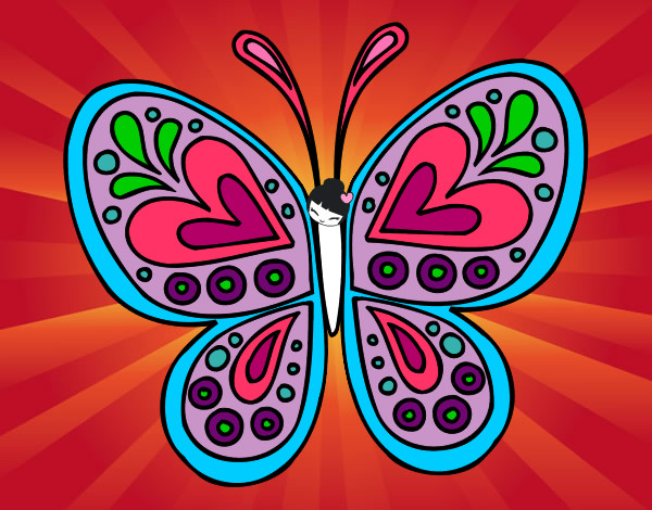 Dibujo Mandala mariposa pintado por Ultralili2