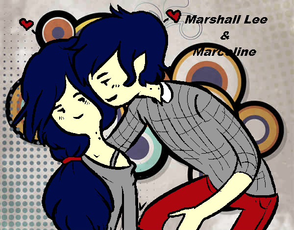 Dibujo Marshall Lee y Marceline pintado por LaGotika