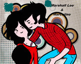 Dibujo Marshall Lee y Marceline pintado por sofia34