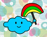 Dibujo Nube con arcoiris pintado por DanyLongo