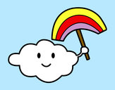 Dibujo Nube con arcoiris pintado por GABY141625