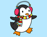 Dibujo Pingüino con bufanda pintado por GABY141625