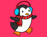 Dibujo Pingüino con bufanda pintado por lucia95