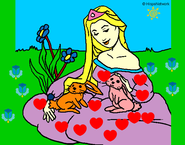 Dibujo Princesa del bosque pintado por Danapi