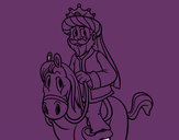 Dibujo Rey Gaspar a caballo pintado por maria-feri