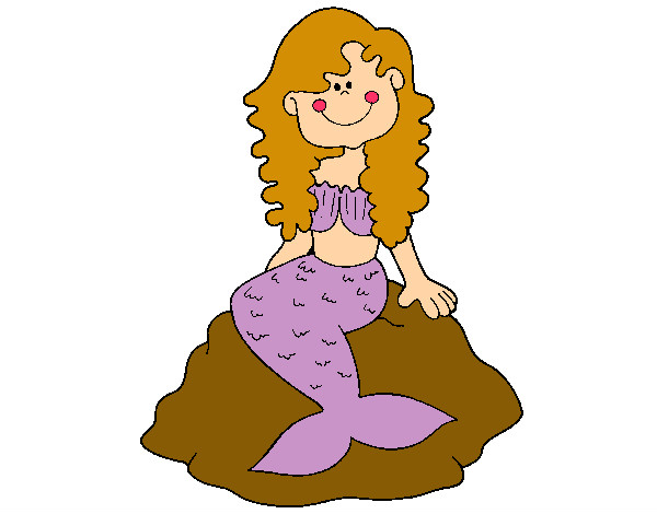 Dibujo Sirena sentada en una roca pintado por gianfer