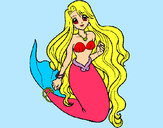 Dibujo Sirenita pintado por fabp