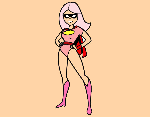 Dibujo Superheroina pintado por clarysel