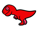 Dibujo Tiranosaurio rex joven pintado por angiepatri