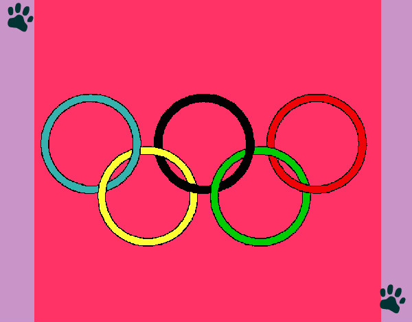 Dibujo Anillas de los juegos olimpícos pintado por noeliacay