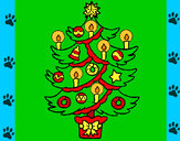 Dibujo Árbol de navidad con velas pintado por Zapdos