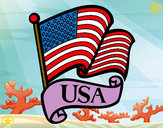 Dibujo Bandera de los Estados Unidos pintado por noeliacay
