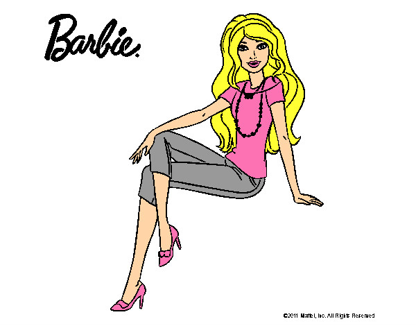 Dibujo Barbie moderna pintado por jule