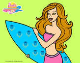 Dibujo Barbie va a surfear pintado por jessey 
