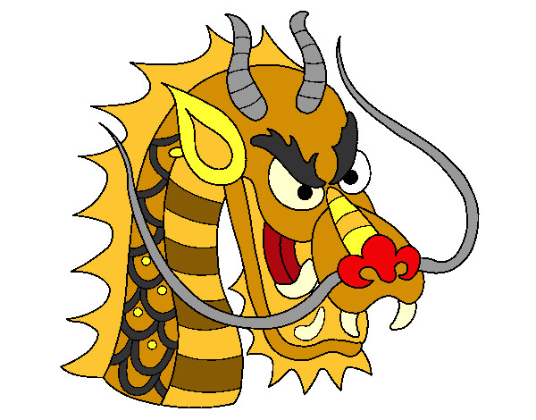 Dibujo Cabeza de dragón 1 pintado por yusveilis 
