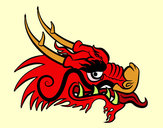 Dibujo Cabeza de dragón rojo pintado por Yuya123