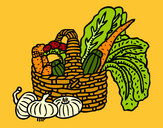Dibujo Cesta de verduras pintado por amalia