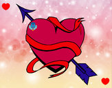 Dibujo Corazón con flecha III pintado por s1r14