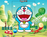 Dibujo Doraemon pintado por alexha