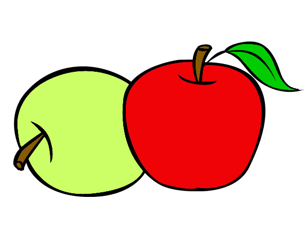 Dibujo Dos manzanas pintado por angeluti