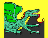 Dibujo Dragón réptil pintado por lfubuqui