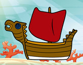Dibujo Drakken, barco vikingo pintado por sandra011