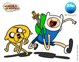 Dibujo Finn y Jake pintado por thealdairl