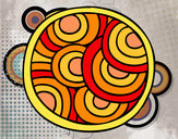 Dibujo Mandala circular pintado por Eliiii
