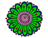Dibujo Mandala margarita pintado por spiderat