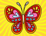 Dibujo Mandala mariposa pintado por VICKYLAN
