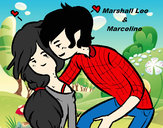 Dibujo Marshall Lee y Marceline pintado por DJgoku
