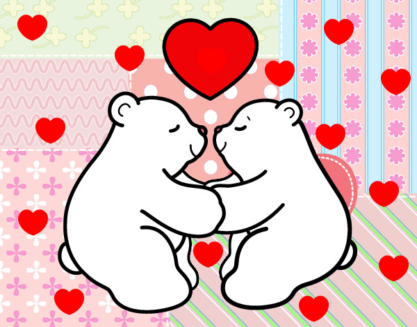 Dibujo Osos polares enamorados pintado por IVAN12600