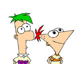 Dibujo Phineas y Ferb pintado por Marchu1234